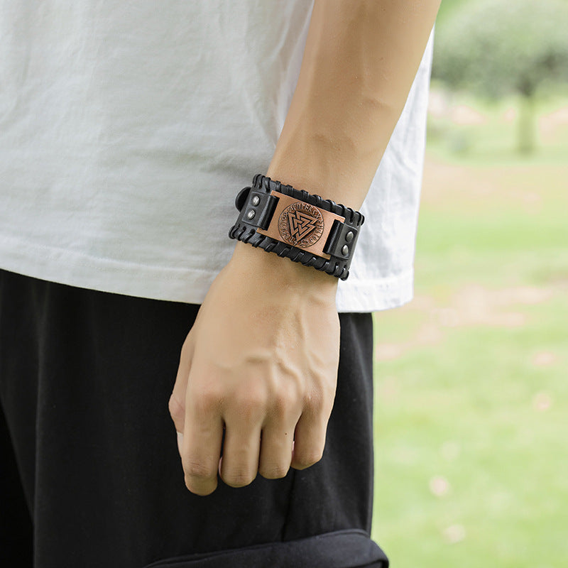 Men's Viking Leather Bracelet - Leif