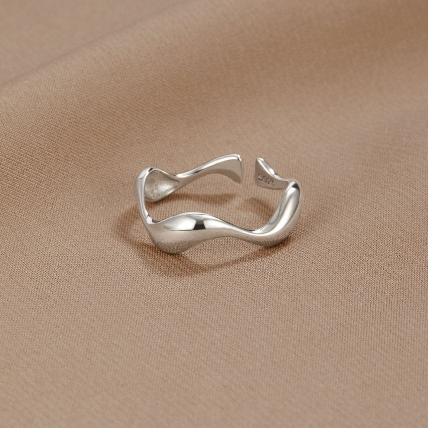 Ione Adjustable Silver Ring