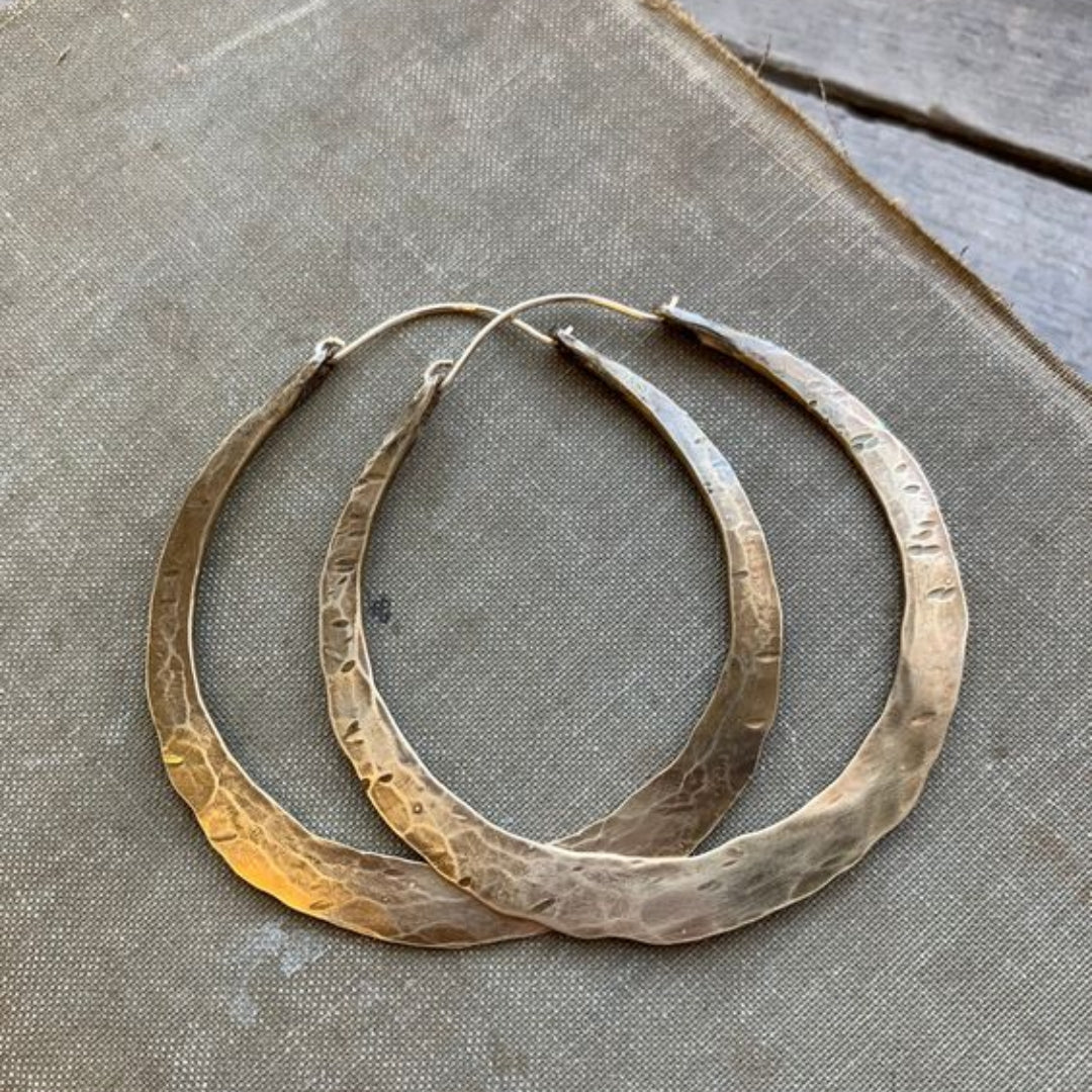 Vintage Yellow Gold Hoop Earrings - Limited Edition Private Collection