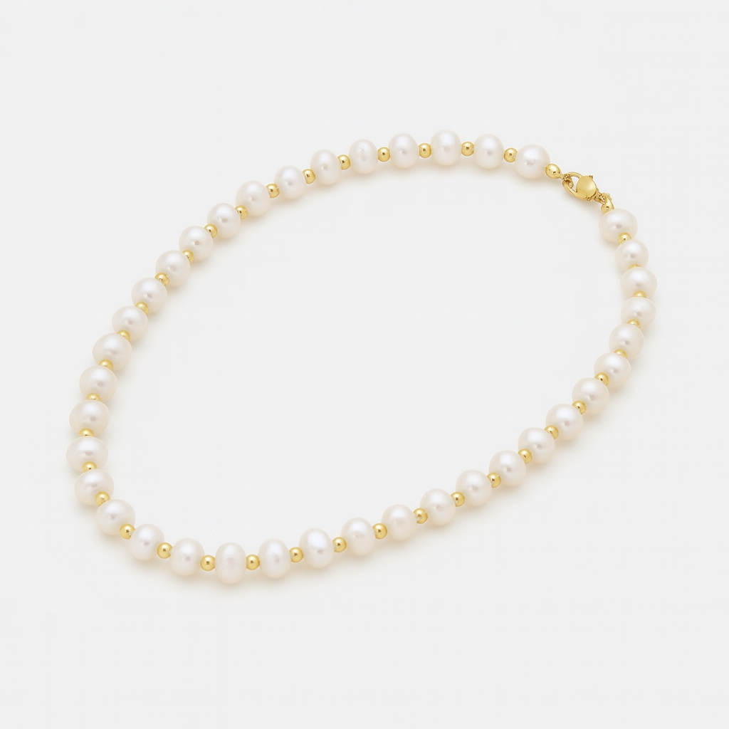 Calienne Freshwater Pearl Charm Necklace
