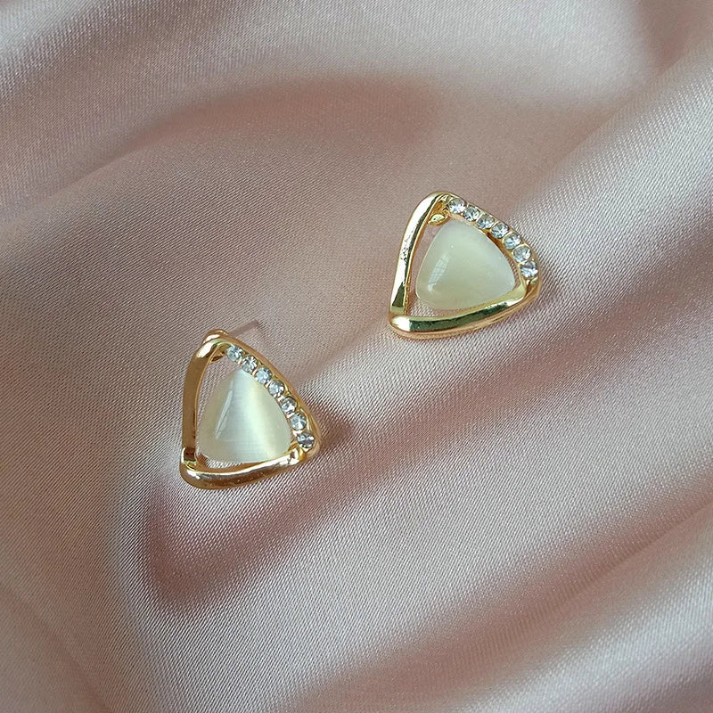 Opal Crystal Triangle Earrings - Opal Collection Limited Edition