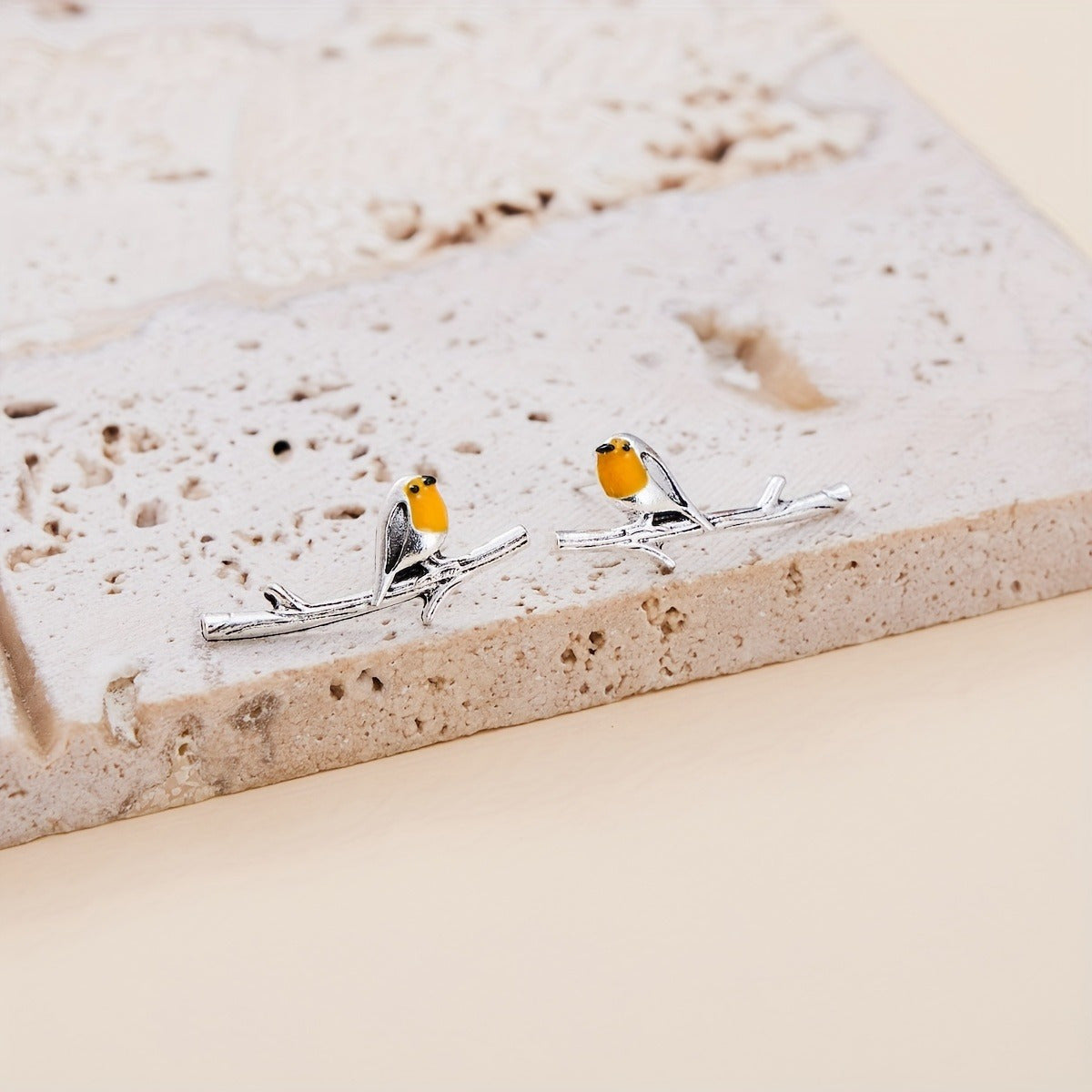 Cartoon Bird Fine Gold Earrings - Limited Edition Collection