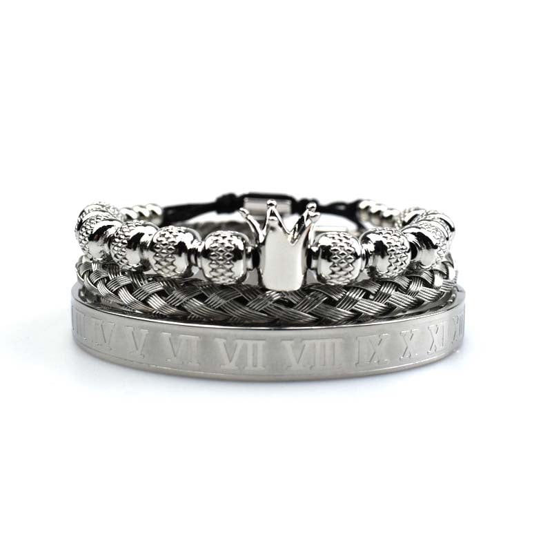 Men's Imperial Crown Roman-Style Bracelet - Magnus