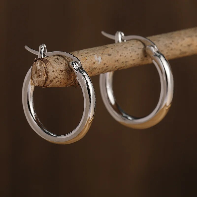 Classic Polished Sterling Silver Hoops - Handmade in the UK, Limited Edition