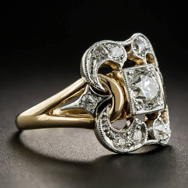 Vintage Gold Zirconia Ring