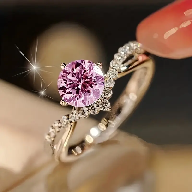 Exotic Pink Crystal Ring