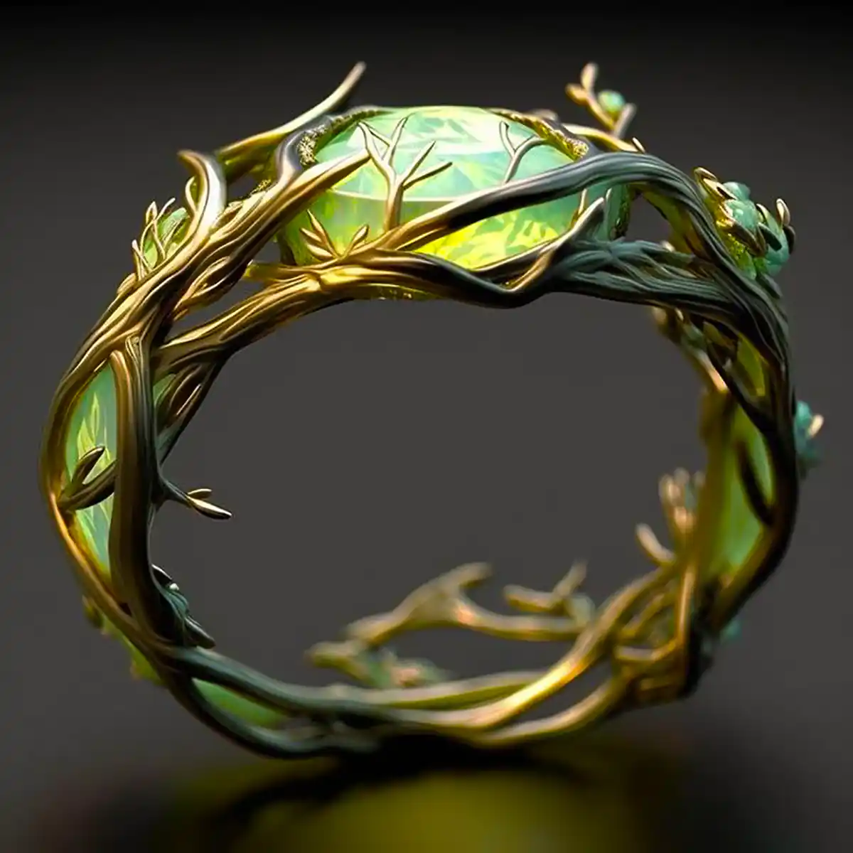Nature Green Opal Ring