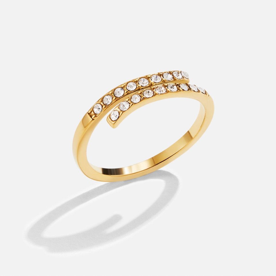 Gold Crystal Wrap Ring