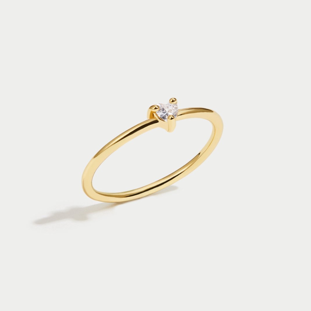 Petite Love Crystal Heart Ring