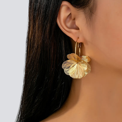 Oversized Hollow Gold Earrings Limited Edition Exclusive Collection