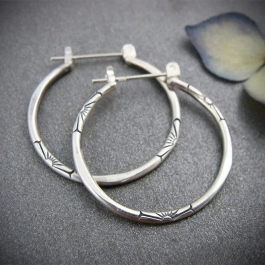 Exclusive Classic Silver Hoop Earrings