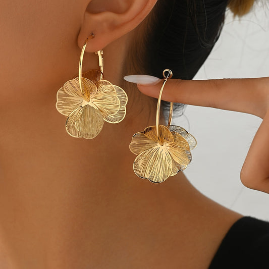 Oversized Hollow Gold Earrings Limited Edition Exclusive Collection