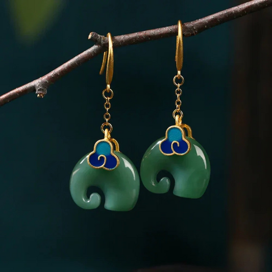 Retro Elephant Earrings Private Collection Limited Edition