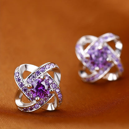 Lilac Four-Leaf Clover Earrings Limited Edition Collection