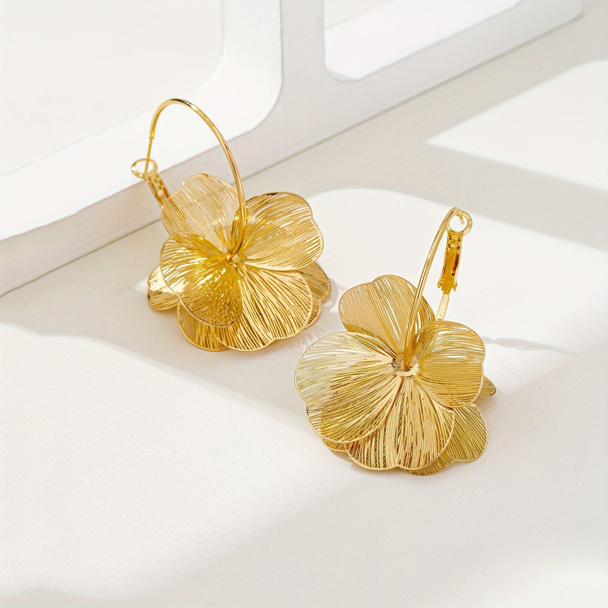 Oversized Hollow Gold Earrings Limited Edition Exclusive Collection
