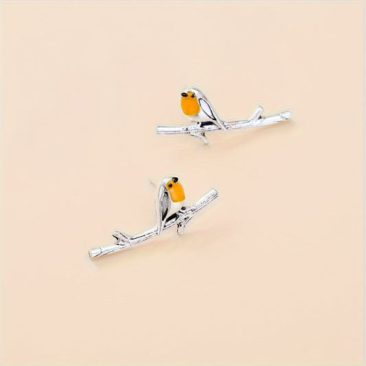 Cartoon Bird Fine Gold Earrings - Limited Edition Collection