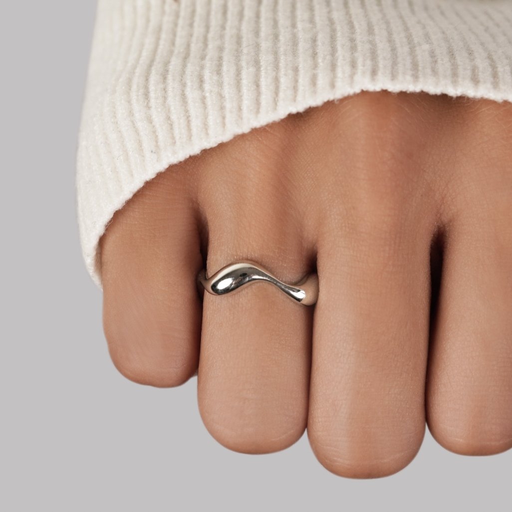 Ione Adjustable Silver Ring