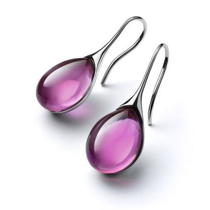 Gold and Silver Crystal Drop Earrings