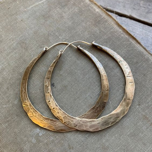 Vintage Yellow Gold Hoop Earrings - Limited Edition Private Collection