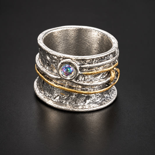 Vintage Inlaid Moonstone Ring