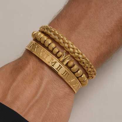Men's Imperial Crown Roman-Style Bracelet - Magnus