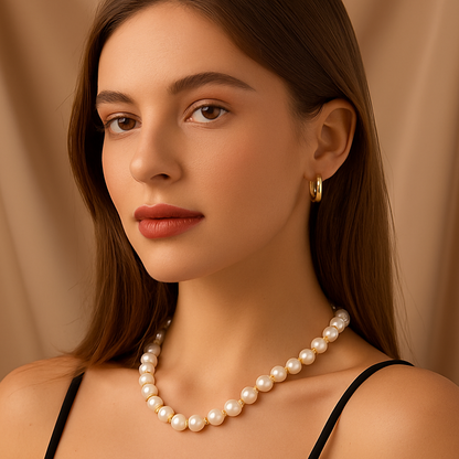 Calienne Freshwater Pearl Charm Necklace