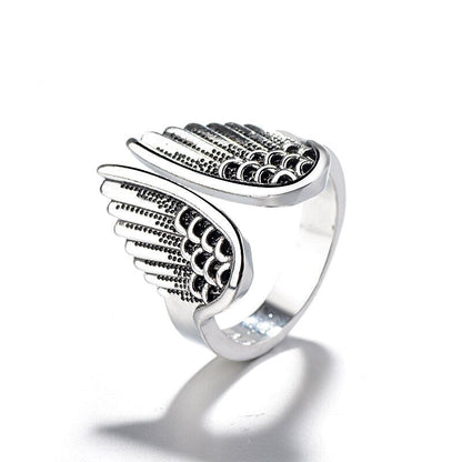 Adjustable 925 Silver Angel Ring