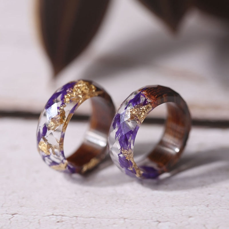 Melinda Melina Floral Wooden Ring