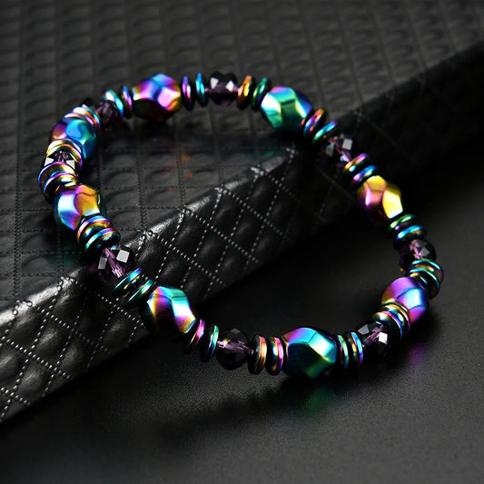 Energizing Metallic Bead Magnetic Bracelet - Eonix