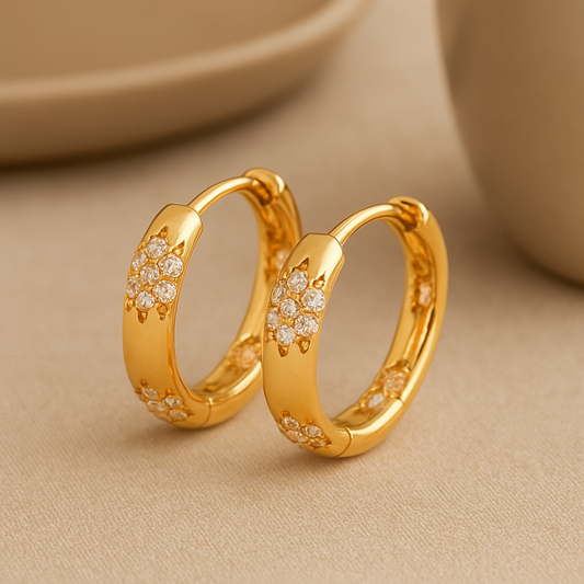 Yellow Gold Floral Hoops - Limited Edition Elegance Collection
