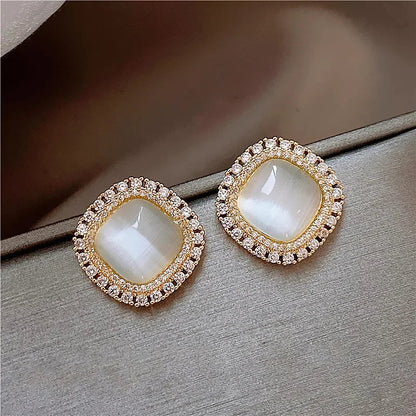Opal Zirconia Stud Earrings - Limited Edition
