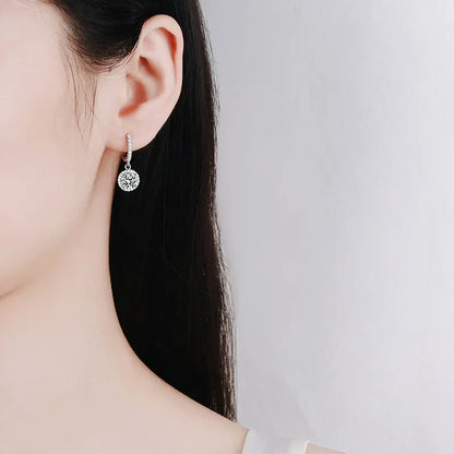 1 Carat Moissanite Sterling Silver Earrings – Exclusive Edition