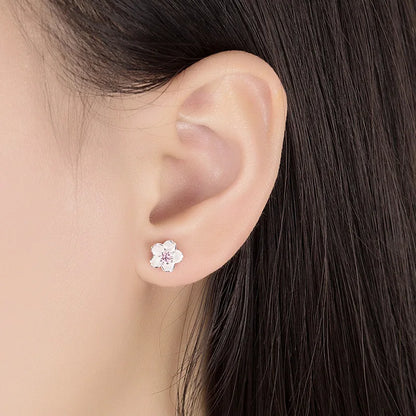 Cubic Zirconia Sterling Silver Stud Earrings - Exclusive Atelier Edition