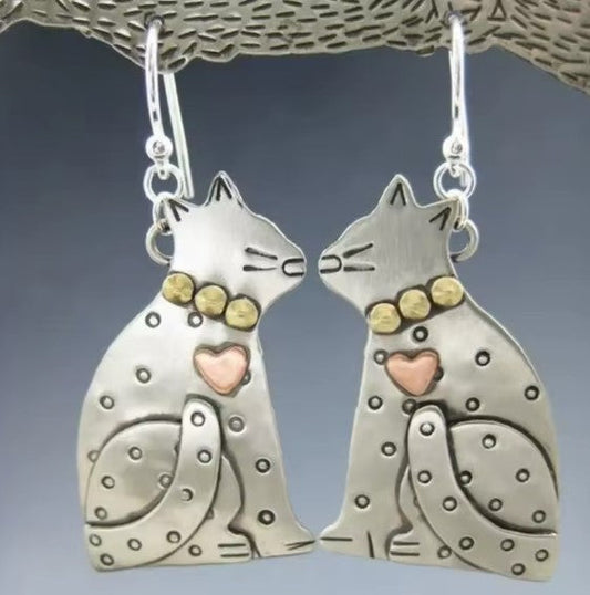 Enchanting Cat 18K Rose Gold Earrings Limited Edition Collection