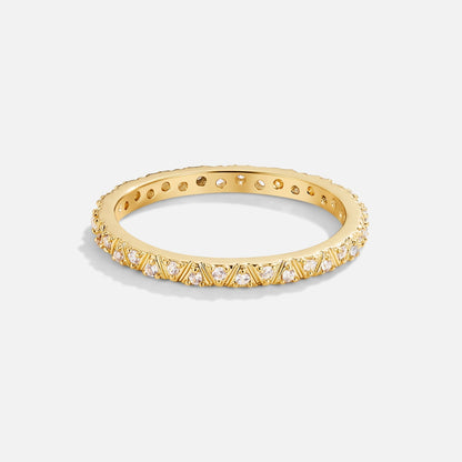 Arquette Gold and Crystal Ring