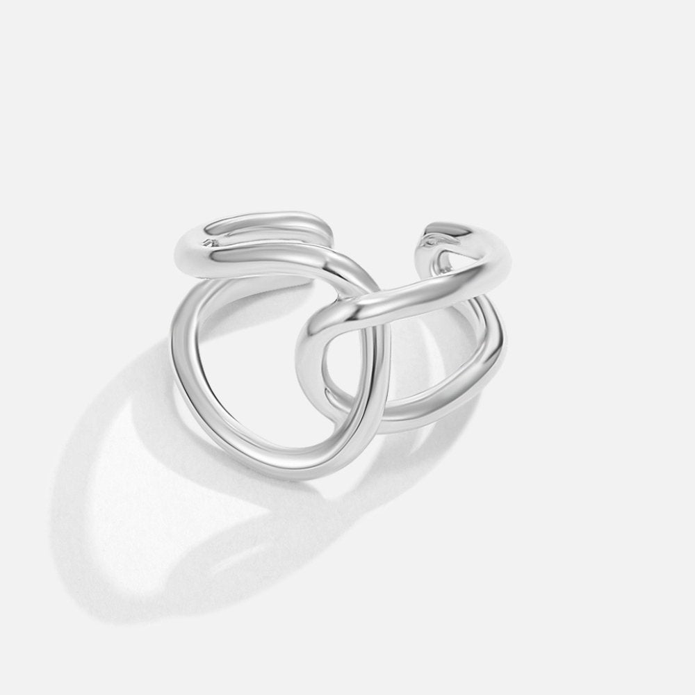 Women's Intertwined Silver Ring - Astrid