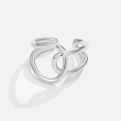 Women's Intertwined Silver Ring - Astrid
