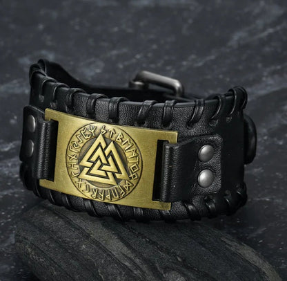 Men's Viking Leather Bracelet - Leif
