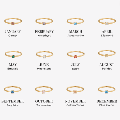 Gold Birthstone Rings
