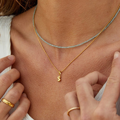 Sophisticated Bubble Letter Necklace - Phaedra