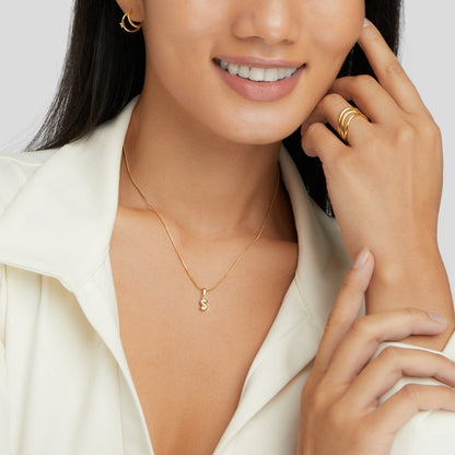 Sophisticated Bubble Letter Necklace - Phaedra