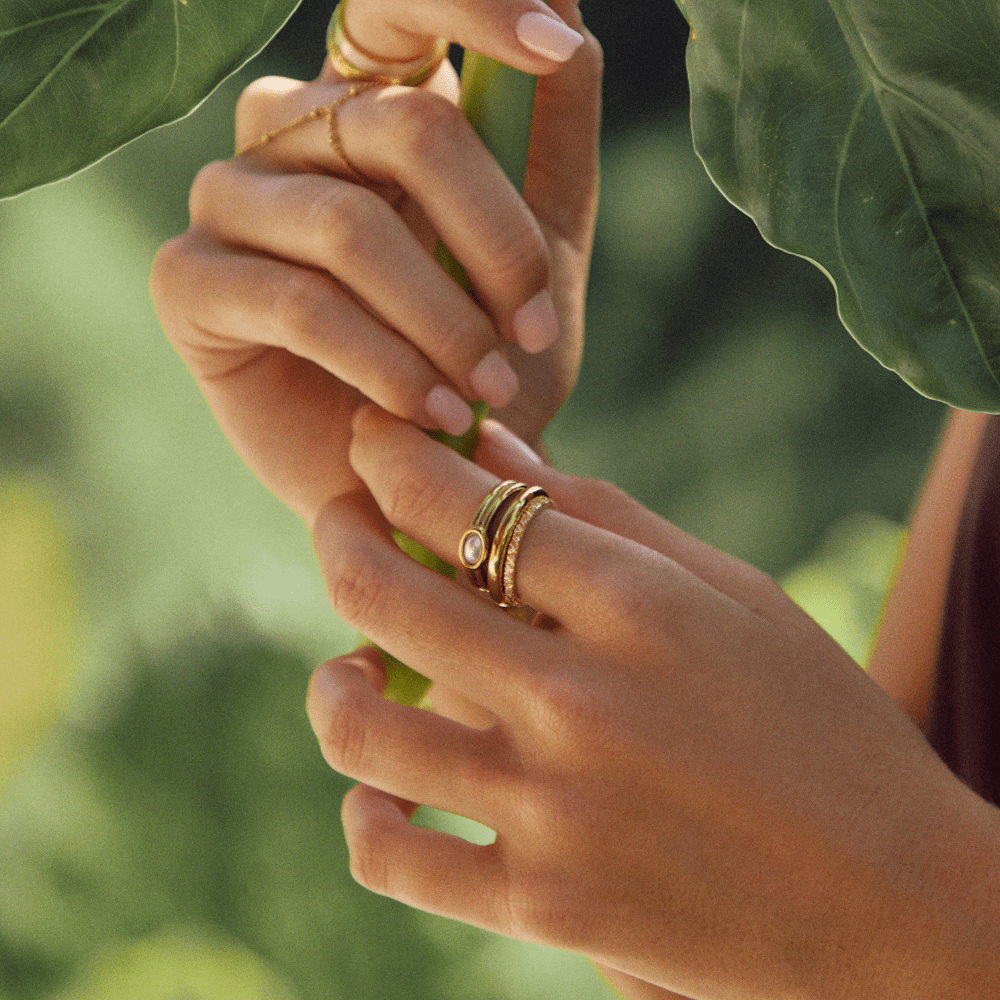 18K Gold Pearl Ring