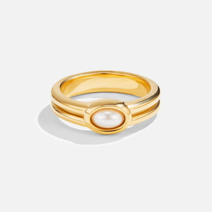 18K Gold Pearl Ring