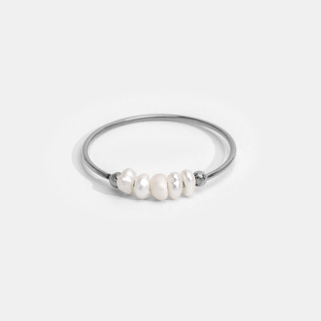 Classic Silver Freshwater Pearl Ring