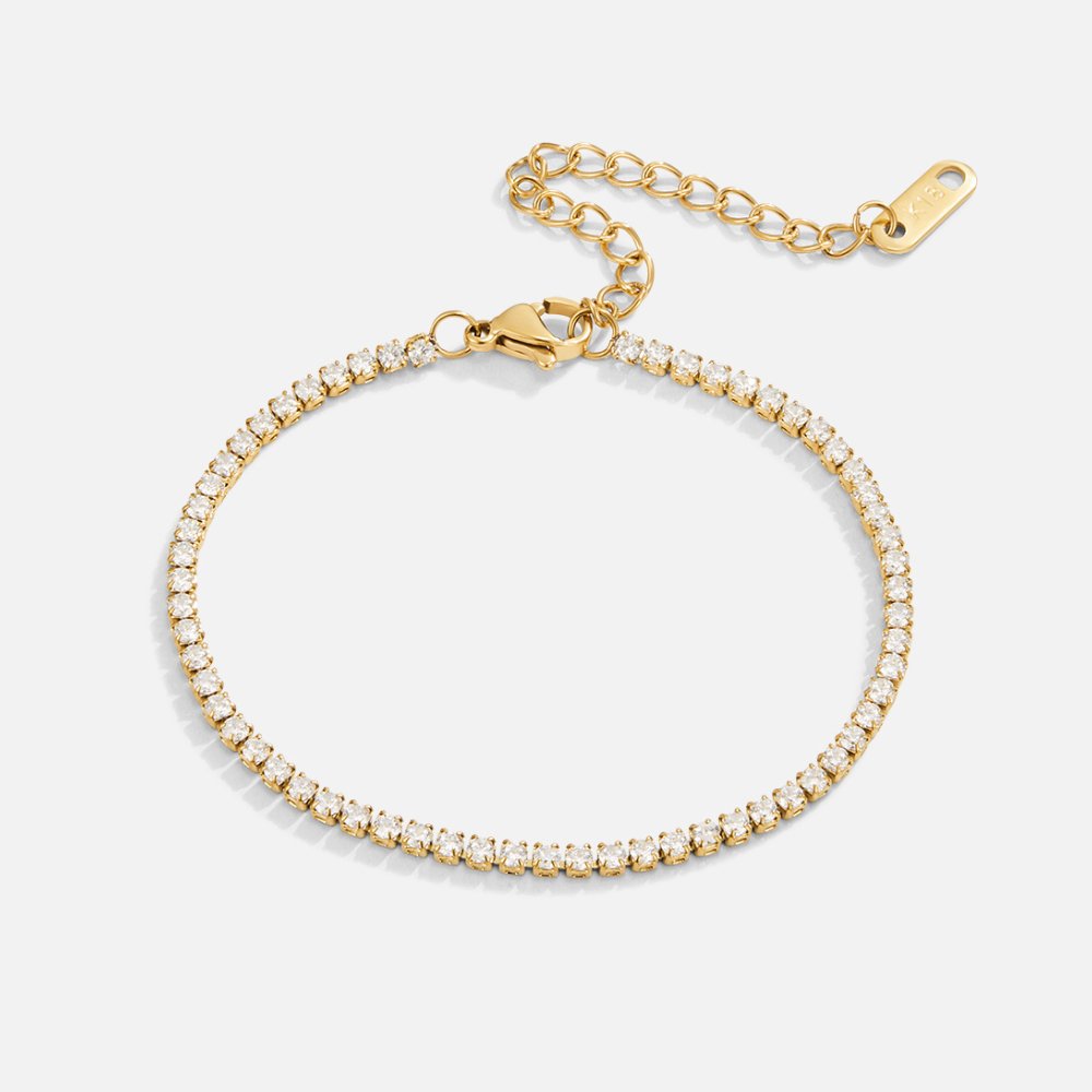 Adjustable Sparkling Zirconia Tennis Bracelet - Galadriel