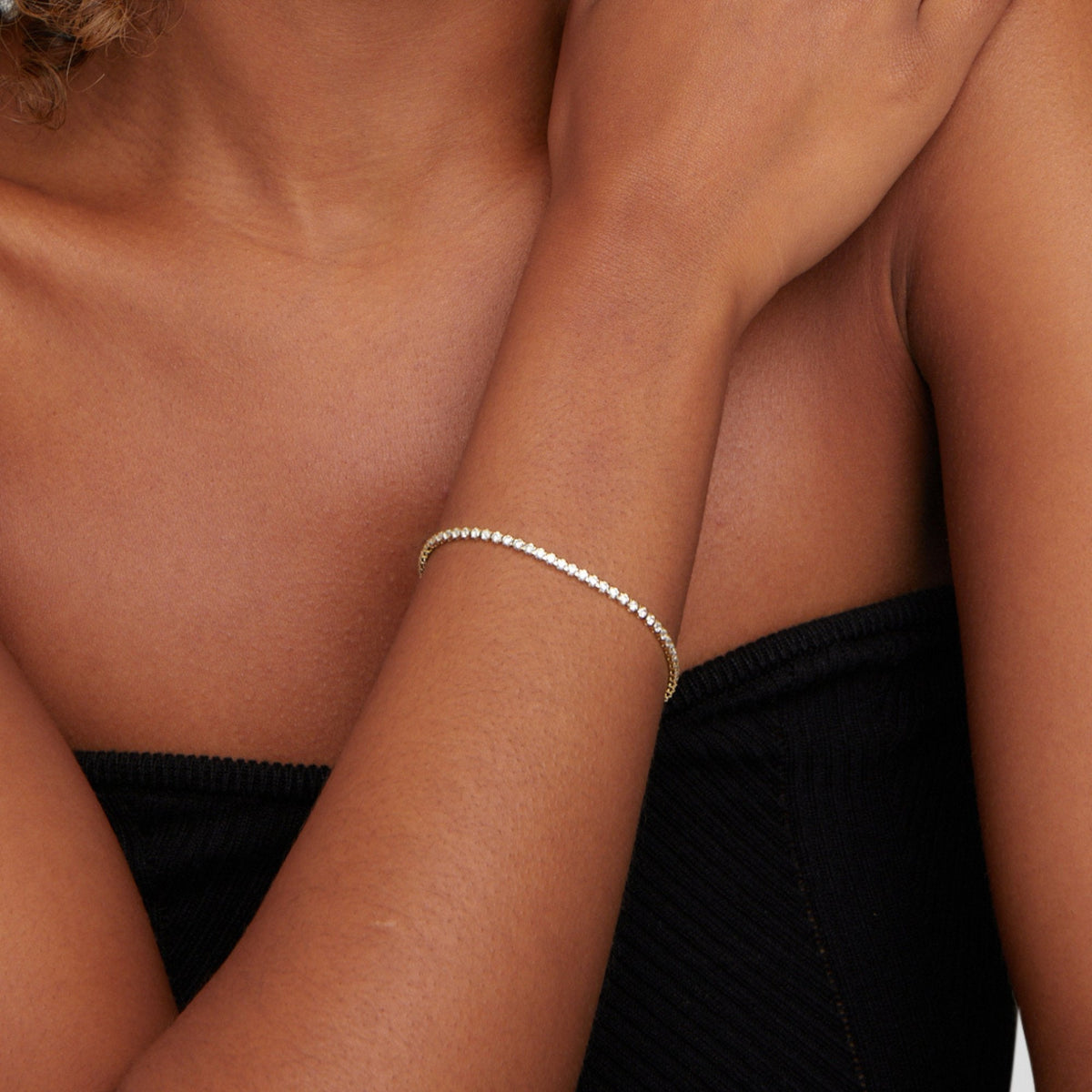 Adjustable Sparkling Zirconia Tennis Bracelet - Galadriel