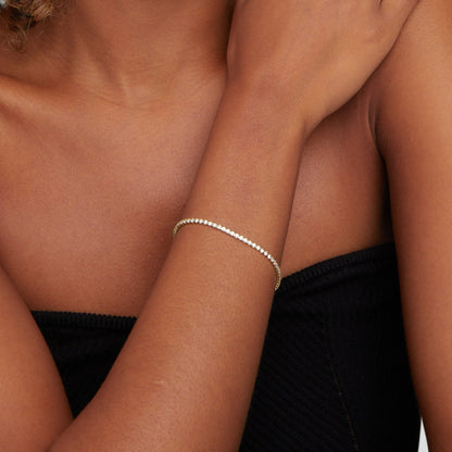 Adjustable Sparkling Zirconia Tennis Bracelet - Galadriel