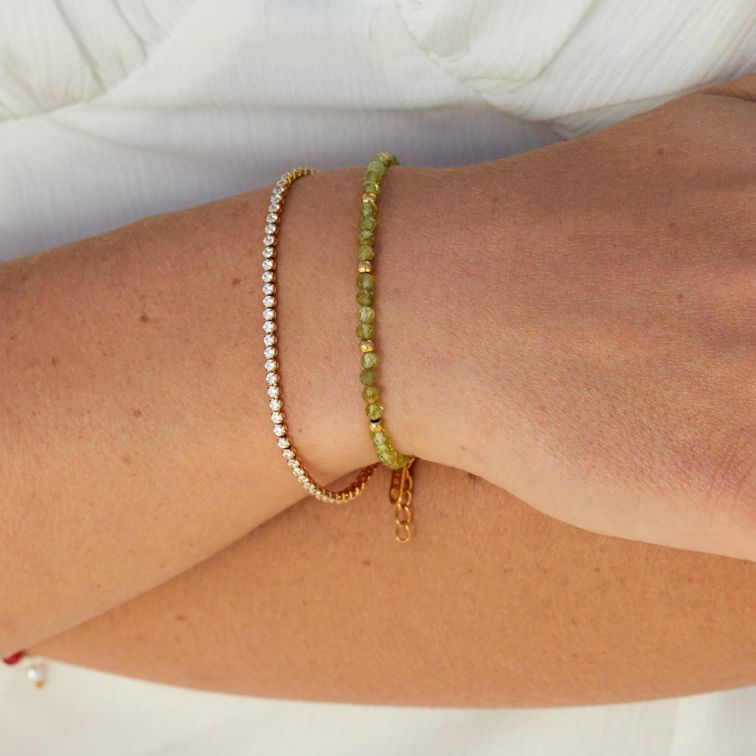 Adjustable Sparkling Zirconia Tennis Bracelet - Galadriel