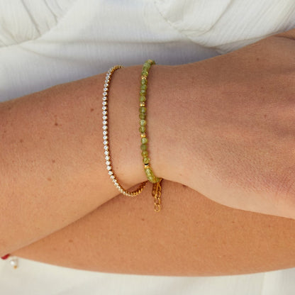 Adjustable Sparkling Zirconia Tennis Bracelet - Galadriel