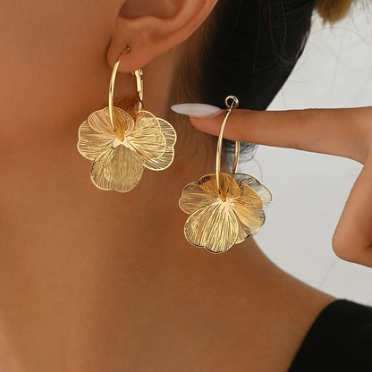 Oversized Hollow Gold Earrings Limited Edition Exclusive Collection